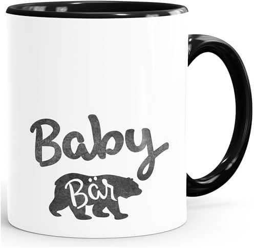 MoonWorks Kaffee-Tasse Baby Bär Schwarz unisize