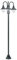 vidaXL Garten Pollerleuchte, Gartenleuchte 3-Laterne, Standleuchte für Garten, Wegeleuchte Gartenlampe Außenleuchte, E27 220cm Aluminium Dunkelgrün