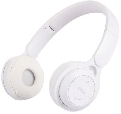 Vocdikficy Cuffia Bluetooth con Fascia Y08 Cuffia Bluetooth Wireless Portatile Pieghevole per Bambini Bianca
