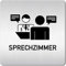 Türschilder24 XXL Schild - Türschild (B) • 125 x 125 mm • Sprechzimmer 002 Arzt • 1,5 mm Aluminium Vollmaterial • 100% Made in Germany