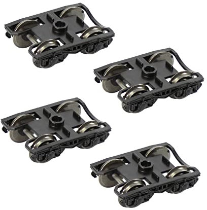 Evemodel HP0687 4pcs 1:87 modellino treno scala HO carrello ferroviario con 36 metallo ruota ferroviaria