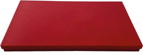 Horea - Tabla de Cortar de Polietileno, 50 x 40 x 2 cm, Color Rojo