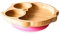 eco rascals Bamboo Baby & Toddler Owl Suction Plate - Natural Weaning Large Owl Plate from 6 Months, Beautiful & Organic, Spill Proof Plate with Strong Suction Ring for Feeding Babies (Pink)
