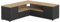 Temahome TV-Eckschrank, Schwarz und Eiche, 130x130x45cm