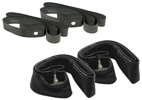 2EXTREME 2X Schlauch 2,75 x 17 (2 3/4 x 17) + 2X Felgenband Kreidler Hercules Puch Maxi