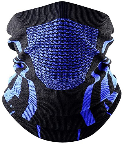 WTACTFUL Schlauchschal Herren Halbe Sturmhaube Halstuch Halswärmer Ski Mask Skimaske Halsschlauc Neck Gaiter Motorrad Gesichtsmaske für Winter Laufen Skifahren Snowboarden Blau