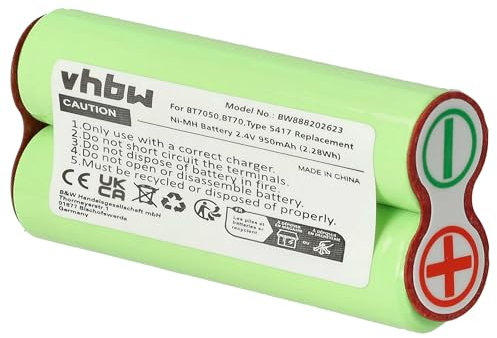 vhbw Akku kompatibel mit Braun BT5090, BT70, BT7050, Cruzer 6, Series 7 Rasierer Haarschneider (950mAh, 2,4V, NiMH)
