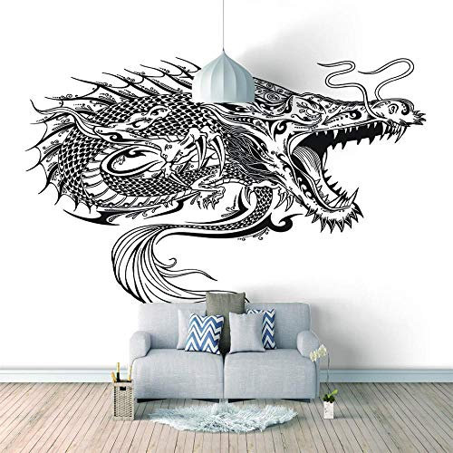 Fototapete Graffiti-Drache 200x250cm Selbstklebend Wandgemälde Wand Dekoration Schlafzimmer Tapete