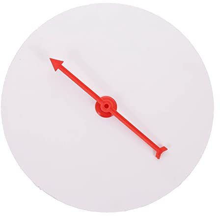 NUOBESTY Gewinnrad Planke Brettspiel- Leere Spiel mit Kunststoff Rotierender Pfeile Spielradmathematik für Spielpreise Leere Unbeschichtete Ready- to- Dekoration Round Board Spielbrett