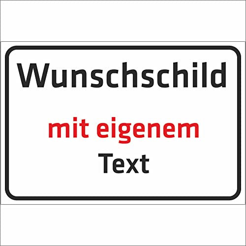 INDIGOS UG - Aufkleber selbst gestalten - Schriftzug Aufkleber Wunschtext - Folie selbstklebend 5 Größen - personalisiert mit Text oder Namen - für Garage, Hotel, Parkplatz, Schule, Carport, Firma