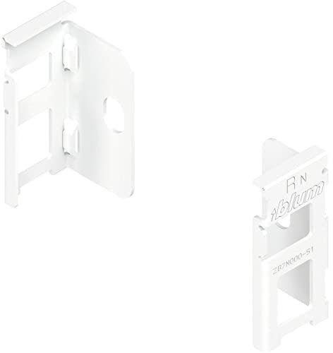 Blum LEGRABOX Holzrückwandhalter, Höhe N 80 mm, links/rechts, seidenweiss matt 5 Stk