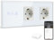 BSEED Smart ZigBee Rollladenschalter Mit Doppelte Steckdose, Alexa Steckdose Mit Verbrauchsmessung, Kompatibel Mit Alexa und Google Home - Weiß (Tuya ZigBee Hub Erforderlich)