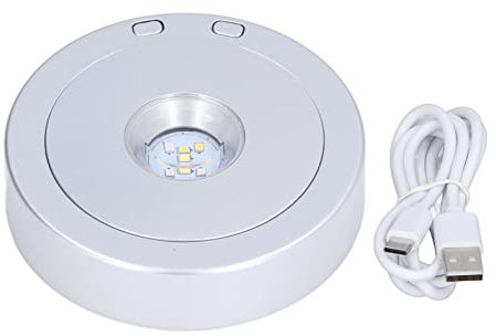 LED Rotating Display Stand Light Base, USB RGB Colorful Light Rotating Display Stand Light Tumbler Crystal Turning Display Base für Kunsthandwerk Kristalle Glasschmuck Handwerk