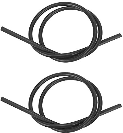 Ignition Cable, 2pcs 8mm Silicone Carbide Core Spark Plug Ignition Wires for Car Motorcycle Engine, 1m Long(Black)