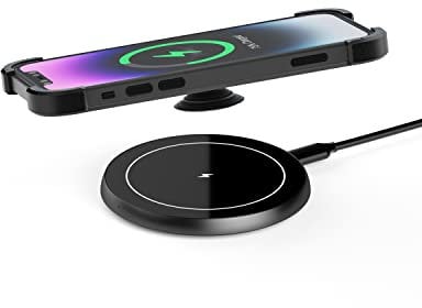 Kpon Wireless Phone Charger for Popsocket/OtterBox/Thick Cases Up to 10mm - 15W Max Wireless Charging Pad, Compatible with iPhone 16/15/14/13/12/Samsung Galaxy S24/S23/S22/Wireless Phones