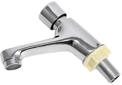 Robinet D'éConomie d'eau à Fermeture Automatique Lavabo De Salle De Bain Robinet Froid Retard Bouton Poussoir Adaptateur De Robinet sans Contact Capteur Intelligent Cuisine ÉVier De Salle De Bains