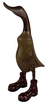 trendforge® - Handgefertigte Deko-Enten aus Teakholz - Vielfältige Modelle - Natürliche und hochwertige Holzfiguren für den Innen- und Außenbereich - einzigartiges Geschenk