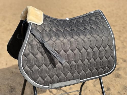 Ride Now Pferde Schabracke Schabracke Glitzer Mesh Dressur Schabracke Full/Pony Allzweckschabracke Full/Pony (Allzweck-Pony, Dunkelgrün)
