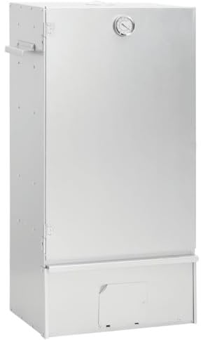 vidaXL Räucherofen, Räucherschrank mit Holzspänen Kaltrauchgenerator Thermometer, Räucherkammer für Außen, Räuchergrill Räucherzubehör, Verzinkter Stahl