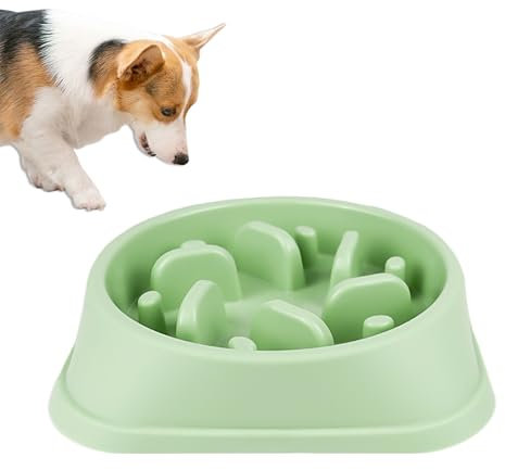 1 Piece Slow-Feeding Dog Bowl, Anti-Choking Slow-Feeding Bowl, Plastic Bowl Feeder, Dog Slow-Feeding Bowl, Anti-Choking And Anti-Binge Eating Pet Bowl (Green)