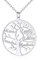 Custom4U Bijoux Collier Pendentif Personnalisé 5 Prénoms Charme Arbre de Vie Pendentif d'arbre Généalogique Nom Gravure pour Lui et Elle