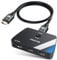 NEWCARE Conmutador HDMI 4K @ 120Hz con cable HDMI 2.1 de 2,6 pies, 8 K @ 60 Hz, conmutador HDMI 3 en 1 salida, distribuidor HDMI 3 en 1, compatible con HDR Spatial Audio 3D para NS PS4/PS5 Xbox Roku
