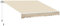 Outsunny Tenda da Sole 3.5x2.5 m con Braccio Avvolgibile, Tenda Parasole da Esterno a Manovella in Alluminio e Tessuto Poliestere, per Porta e Finestra, 280 g/㎡, UV30+, Crema