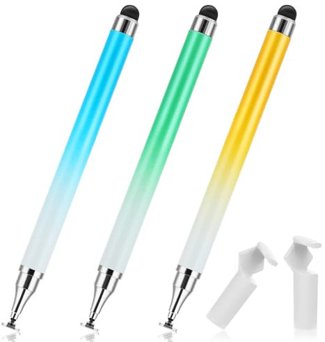Andibro Penna stilo a doppia estremità per touch screen, in gel di silicone ad alta sensibilità, penna stilo 2 in 1, compatibile con smartphone e tablet, tutti i dispositivi touchscreen universali