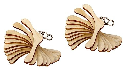 BESTonZON 40 STK Puppenkleiderbügel aus Holz Rockaufhänger Puppenhaus Kleiderbügel Kinder holzspielzeug Puppen Kleidung Haustierkleidung Babys Puppen bjd Puppen aufhänger hölzerner Aufhänger