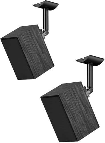 Aokicase Compatible with SAMSUNG/SWA-8500S/9000S/9100S/9200S Speaker Holder Wall Mount SWA-8500S/9000S/9100S/9200S Adjustable Bracket Speaker Stand Bracket Accessories Rack (Black) 2 Pieces