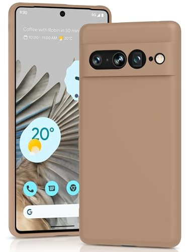 YATWIN Silicone Case for Google Pixel 7 Pro 5G, Soft-Touch, ShockPro 5Gof, DustPro 5Gof, Antiskid Full Body Armour Phone Cover for Google Pixel 7 Pro 5G - Milk Tee