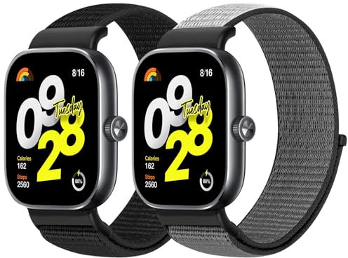 XANS Nylon Armband Kompatibel mit Xiaomi Smart Band 8 Pro/Xiaomi Smart Band 9 Pro/Redmi Watch 5/Redmi Watch 4 Armband, Verstellbares Atmungsaktives Sport Loop Ersatzarmband für Herren Damen