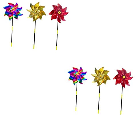 BESPORTBLE 6pièces Effaroucheur Oiseaux Octagonal Réfléchissant pour Balcon Et Jardin Décoration Extérieure Colorée Dégradé