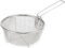 Space Home - Frittierkorb mit klappbarem Griff und Pfannenhaken - Runder Fritteusenkorb - Edelstahl - 19,5 cm