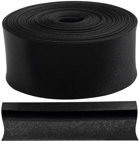 AERZETIX - C77504 - Gefaltetes Schrägband 5 Meter x 30 mm - Polyester - Farbe Schwarz