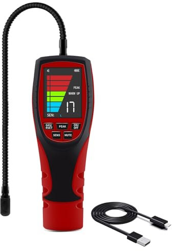 Detector de Fugas de refrigerante para Bombas de Calor, ALD-200 Pro HP. Detector de Fugas de freón. Detecta R22, R134a, R415b, R417a, CFC, HCFC, HFC, HC, HFO. Detector de Fugas para HVAC.