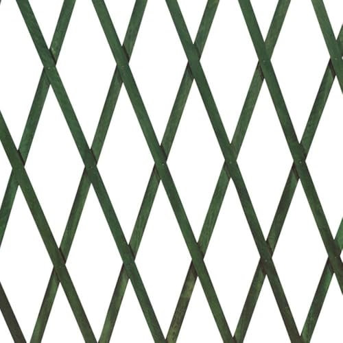 Treillis extensible en bois 180 x 45 cm en maille diagonale de couleur verte