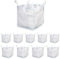 Hypafol PP Big Bag 10er Pack I 90x90x90 cm Schwerlastsäcke mit 1000 kg Traglast I Big Pack Gartenabfallsack stabil mit 4 Schlaufen für sichere Transporte I Big Bag Holz, Bauschutt, Gartenabfall
