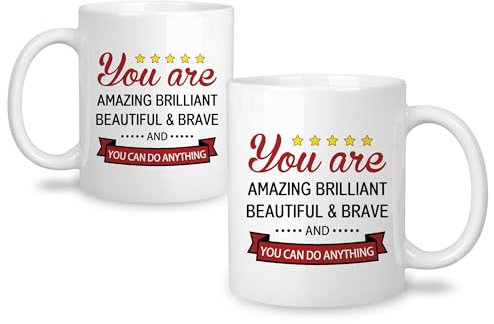 Mug Gift for Daughter Sister Friend You are Amazing Beautiful Brilliant Brave Inspirational Gifts for Women Girl Idea Positive Cheer Up Gift Coffee Cup Encouragement Presents for Her 11oz (You are)