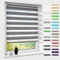 Doppelrollo klemmfix ohne Bohren, Duo Rollos für Fenster & Tür mit Bohren, Version 2024 Anthrazit B75 x H130cm (Stoffbreite 71cm), Fensterrollo lichtdurchlässig & verdunkelnd, Klemmrollo Sonnenschutz