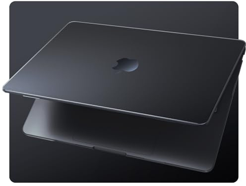 EooCoo para Funda MacBook Air 13 Pulgadas M5 M4 M3 M2 Negro Noche Mate | Carcasa Protectora de Rígido,Compatible con Mac Book Air 13,6 A3449 A3240 A3113 A2681 2026-2022,Cubierta Mate Ultra Ligera