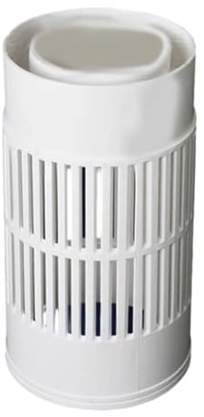 EasyByMall Composteur pour jardin, petit composteur en PVC avec couvercle à vis sécurisé, récipient à déchets de cuisine peu encombrant pour pots de fleurs d'extérieur et balcon, blanc