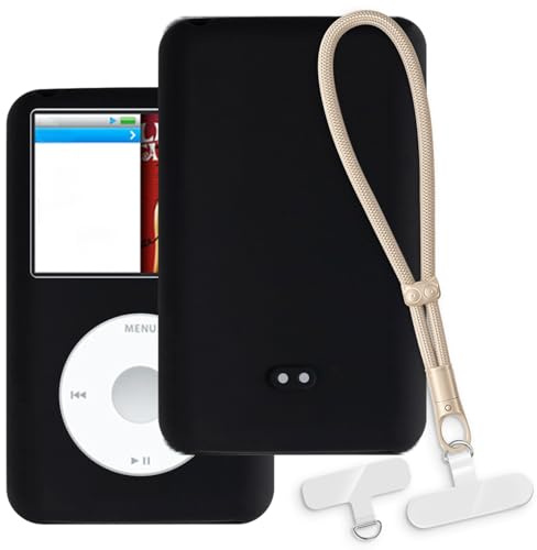 OAGELIM Hülle und Handgelenksband für iPod Classic 80GB - Schwarz+Gold