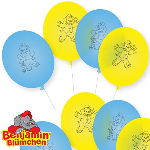 8 Luftballons * BENJAMIN BLÜMCHEN * als Deko für Kinderparty und Kindergeburtstag von DH-Konzept // Töröööö // Elefant Kinder Ballons Ballon Party Set