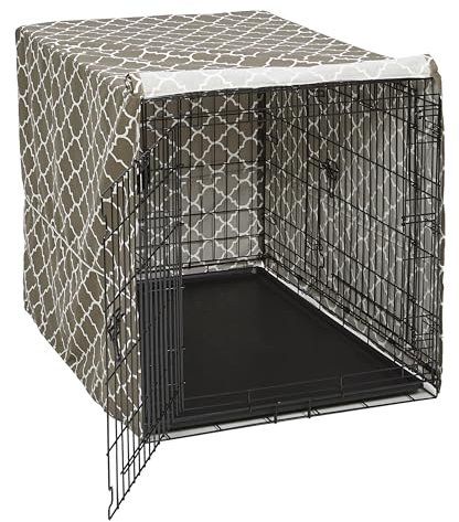 MidWest Homes for Pets CVR42T-BR Hundebox-Abdeckung, Stoff mit Teflonschutz, Sichtschutz für 107 cm lange Hundeboxen von MidWest und New World, maschinenwaschbar und trocknergeeignet