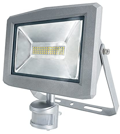 as - Schwabe SLIMLINE LED Strahler mit Bewegungsmelder 10 W, 1000 Lumen- Neutralweiß 4000K - Wandleuchte schwenkbar - robust - einfache Installation - Außenbeleuchtung wasserfest IP65, 46416