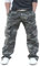 Homme Adultes Combat Pantalons Treillis Militaire Cargo Pantalon de Travail Multi Poches Coton Camouflage en Vrac Loisir Gris 36