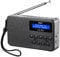 UEME Tragbares DAB+ DAB FM-Radio mit 3W Lautsprecher mit verbessertem Bass, Integriertem 2600mAh Lithium-Akku, 15 Stunden Spielzeit, Digitalradio Klein Stereo(Grau/Silber)