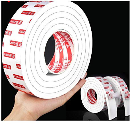 Adesivo biadesivo spugnoso addensato, nastro in schiuma, adesivo in schiuma biadesivo bianco per ufficio-Larghezza 20mm * 2m * 10mm