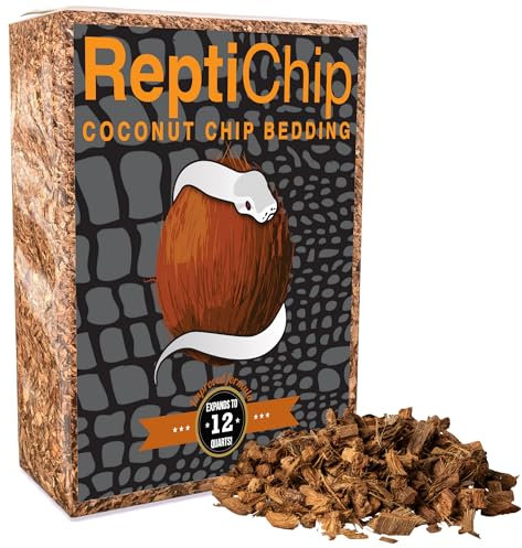 ReptiChip Reptile Bedding Loose Coconut Chip 12 Quart Coco Husk Substrate Mulch for Snake Habitat, Ball Python Terrarium, Turtle Tanks, Tortoise Enclosure